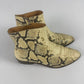 Maison Matin Margiela Cream Snakeskin Python Leather Mid Boots SS 2005 - 41 EU