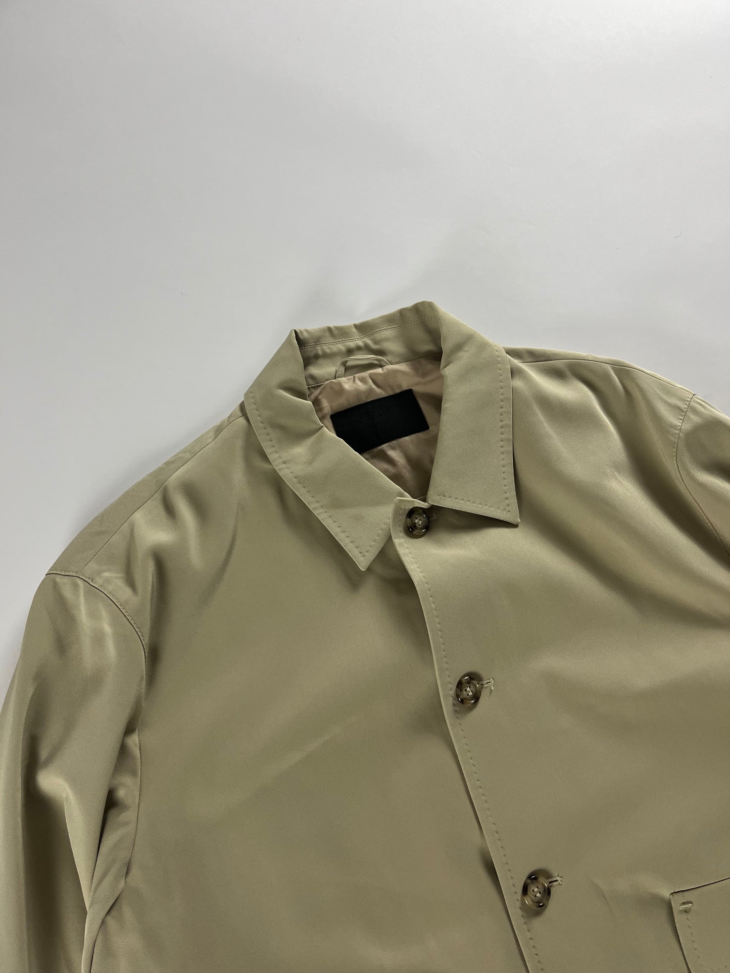 Prada Minimalist Cream Bomber Jacket FW 2000 - XL