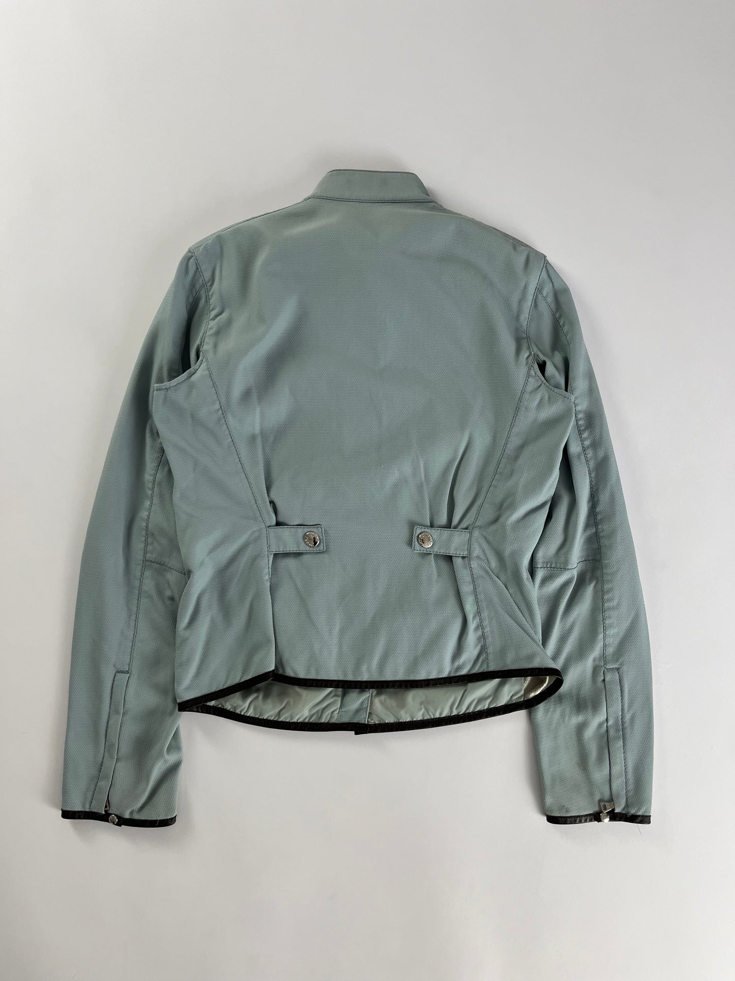 Prada City Blue Light Moto Jacket 2000s - XS