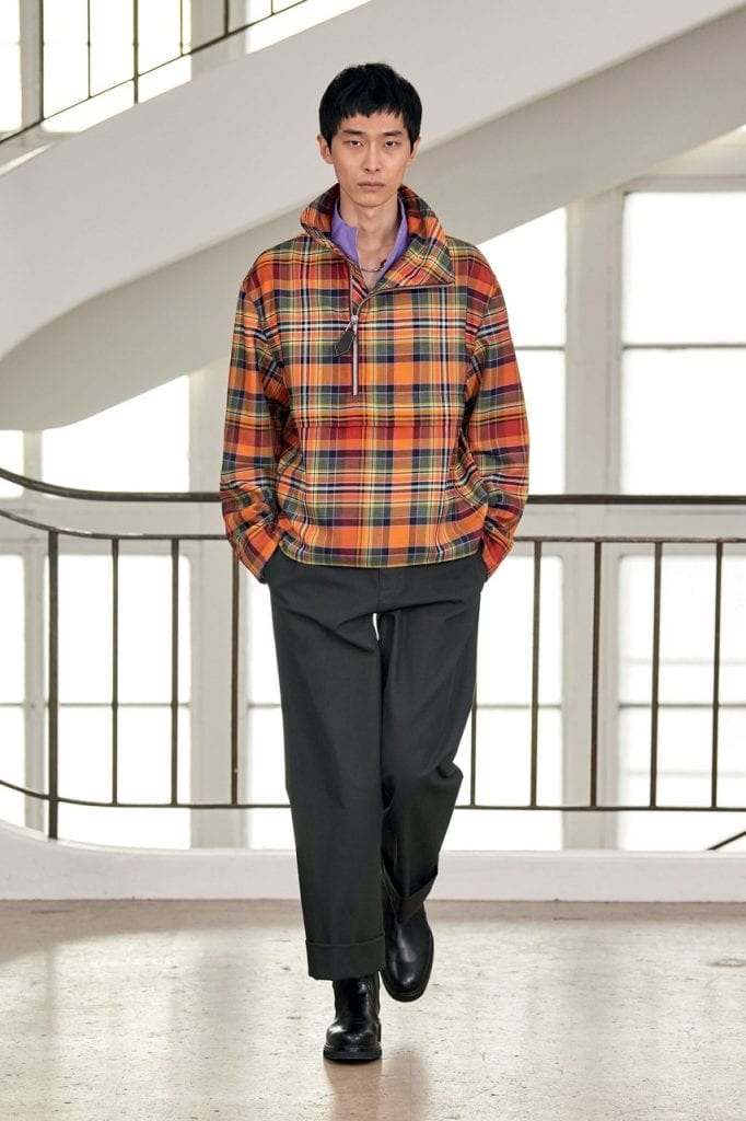 Hermès Sample Zip Up Plaid Tech Hooded Parka Jacket FW 2021 - M