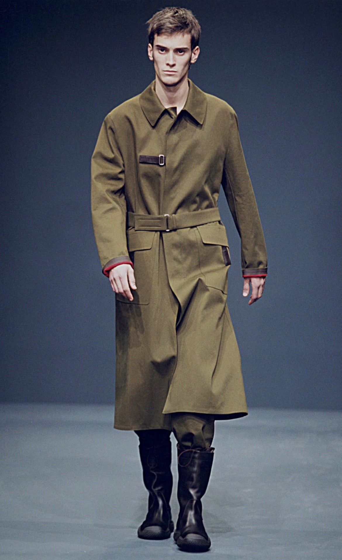 Prada Belted Camel Strapped Coat FW 1999 - S