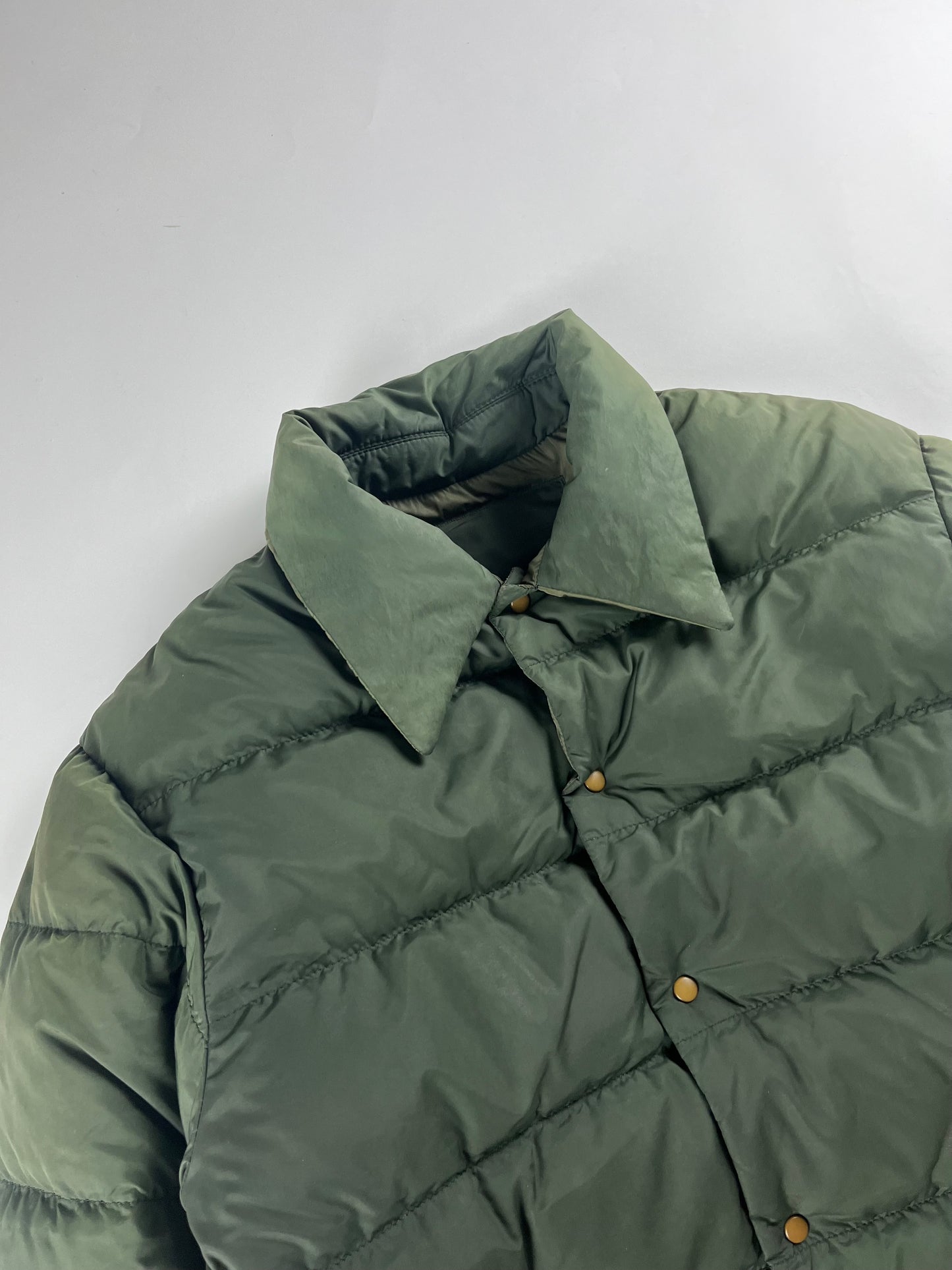 Miu Miu Green Nylon Puffer Jacket 2000s - S