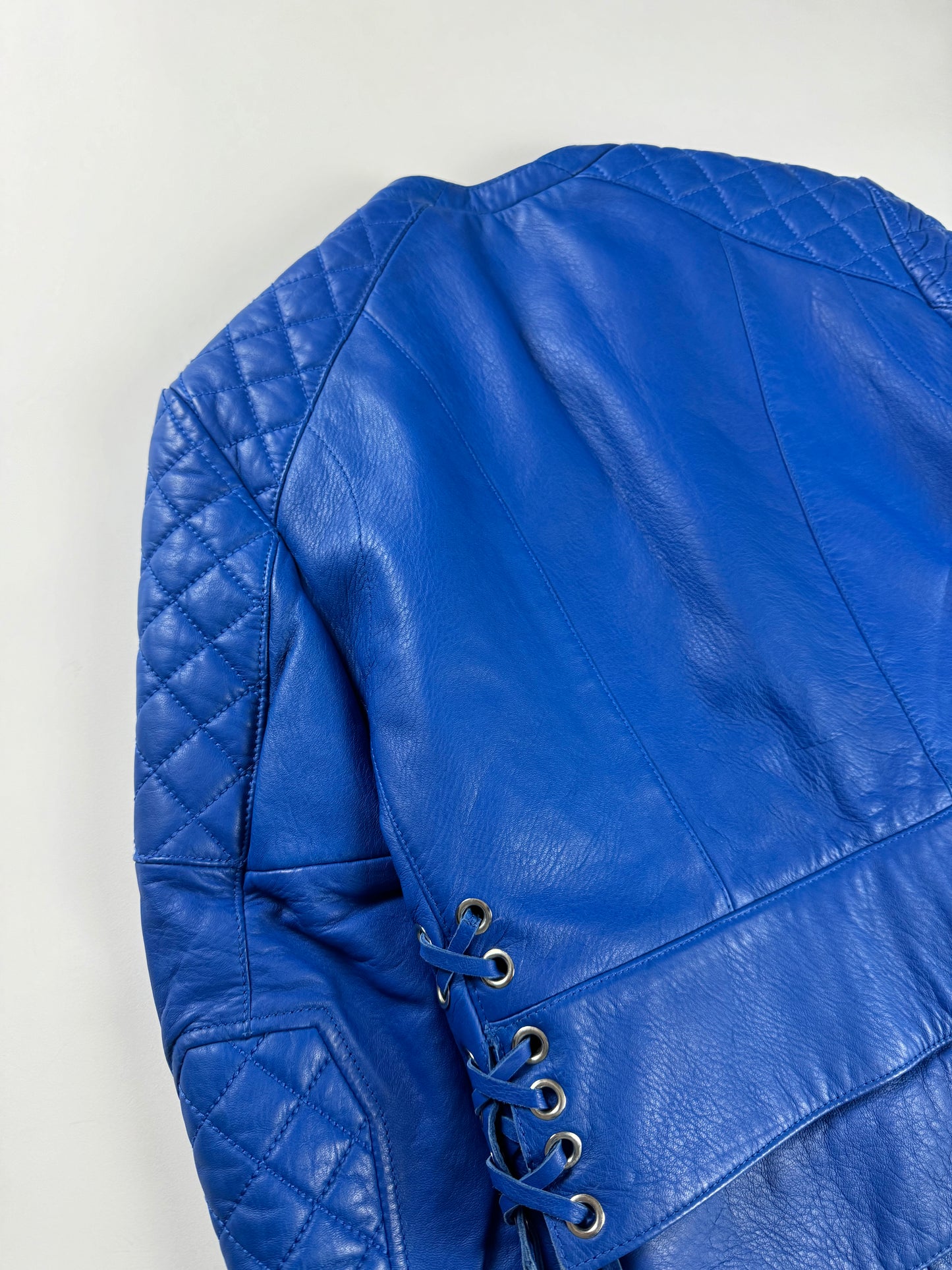 Balenciaga Nicolas Ghesquière Perfecto Royal Blue Leather Cobalt Rider SS 2011 - XS