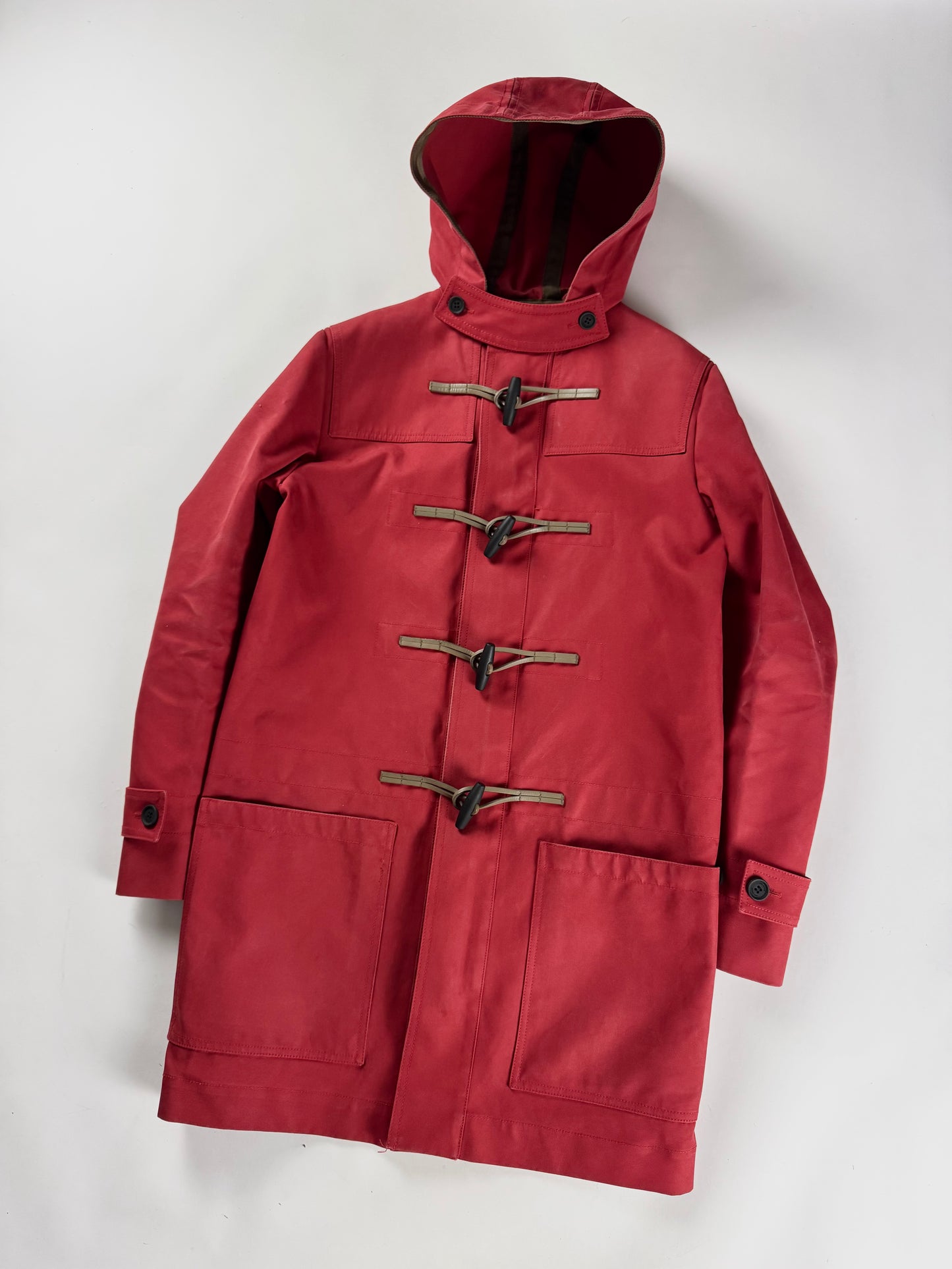 Dior Homme Kris Van Assche Red Military Duffle Coat Pre Fall 2014 - S