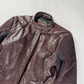 Prada Brown Wine Leather Moto Jacket 2000s - XS