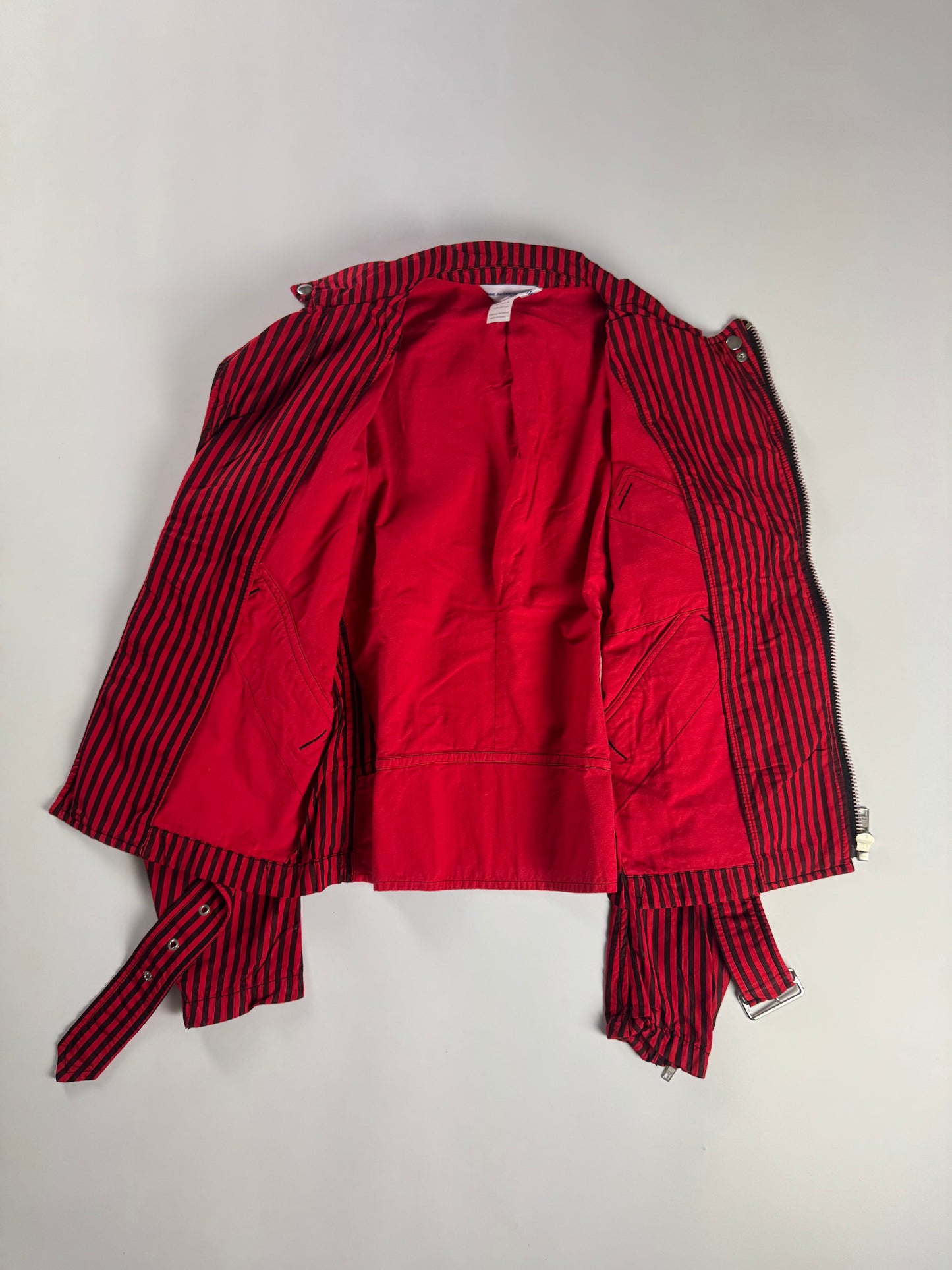 Comme Des Garçons Shirt Red Stripes Rider Jacket SS 2022 - M
