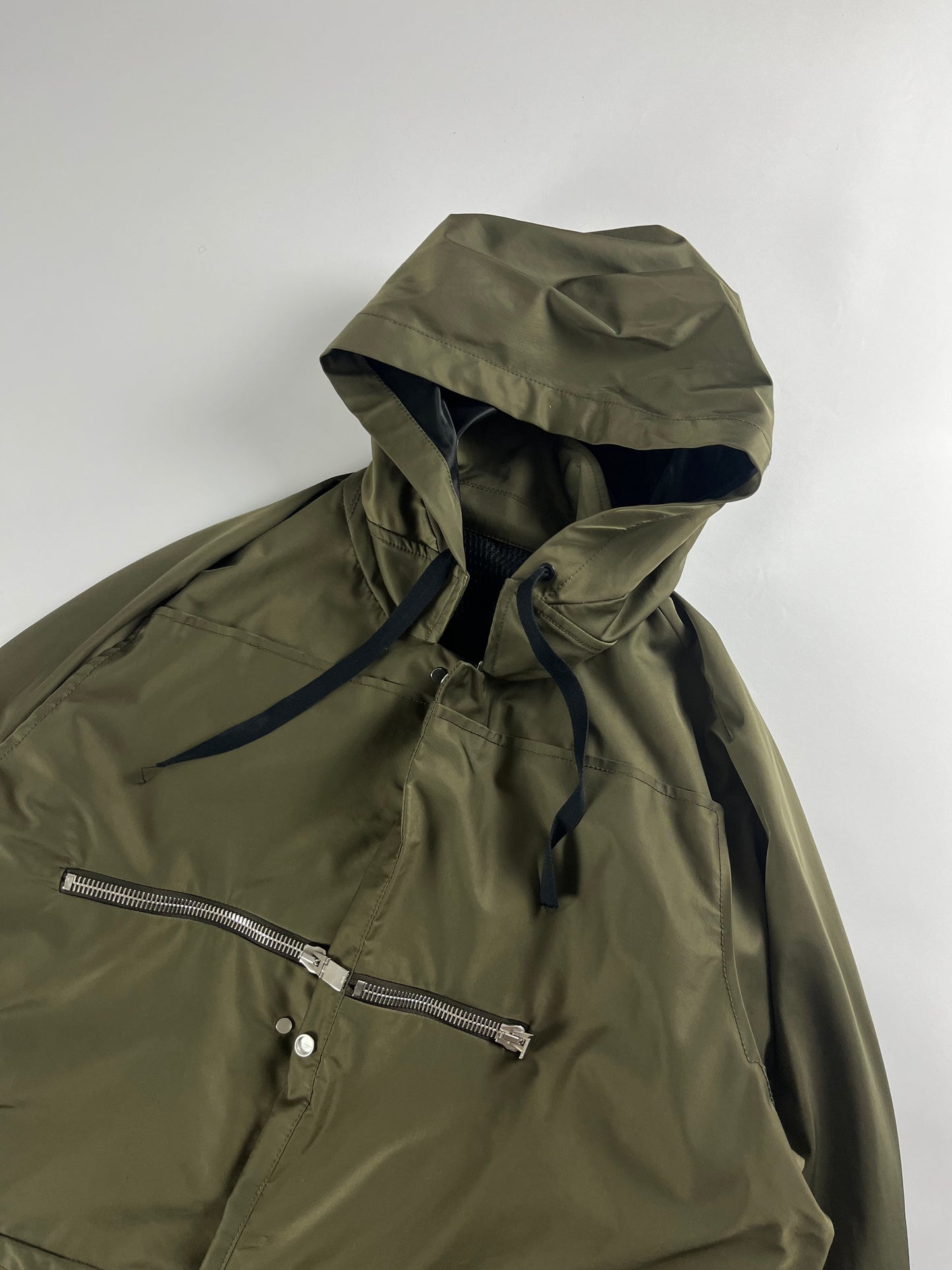 Balenciaga Khaki Double Zip Windbreaker Sample SS 2015 - XL