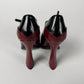 Prada Dipped Red Burgundy High Platform Mary Jane Round Toe Heels FW 2012 - 38 IT/38,5 EU