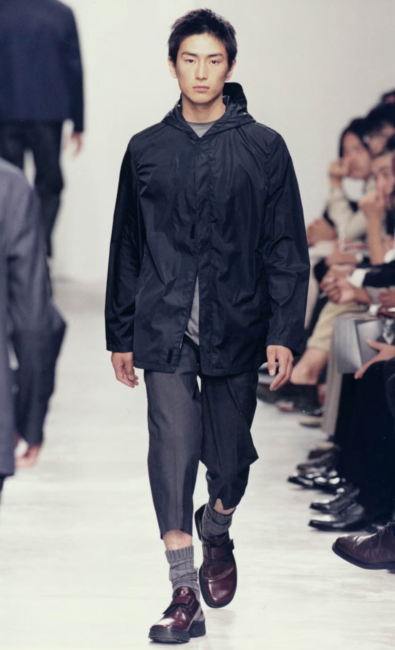 Prada Navy Nylon Strapped Light Jacket SS 1998 - XXL