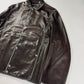 Louis Vuitton Dark Brown Light Leather Trucker Buttoned Jacket 2000s - L