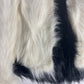 Saint Laurent Monochrome Cream Black Faux Fur Cropped Jacket FW 2021 - XS
