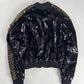 Saint Laurent Velours De Givre Leopard Sleeve Bright Teddy Bomber Jacket FW 2019 - XS