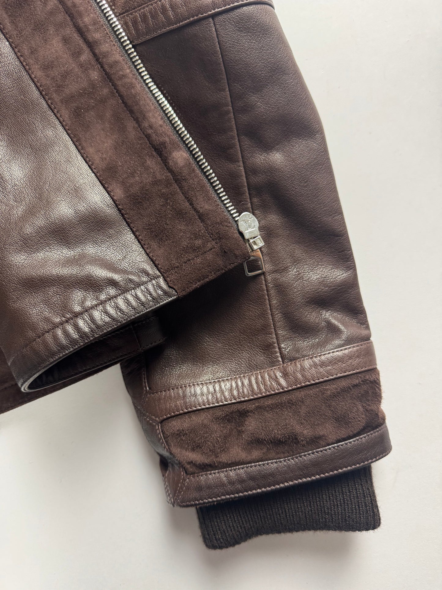 Louis Vuitton Sample Hybrid Patched Leather Pure Suede High Collar FW 2008 - S