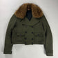 Prada Raccoon Fur Collar Old Army Crop Jacket SS 2006 - M