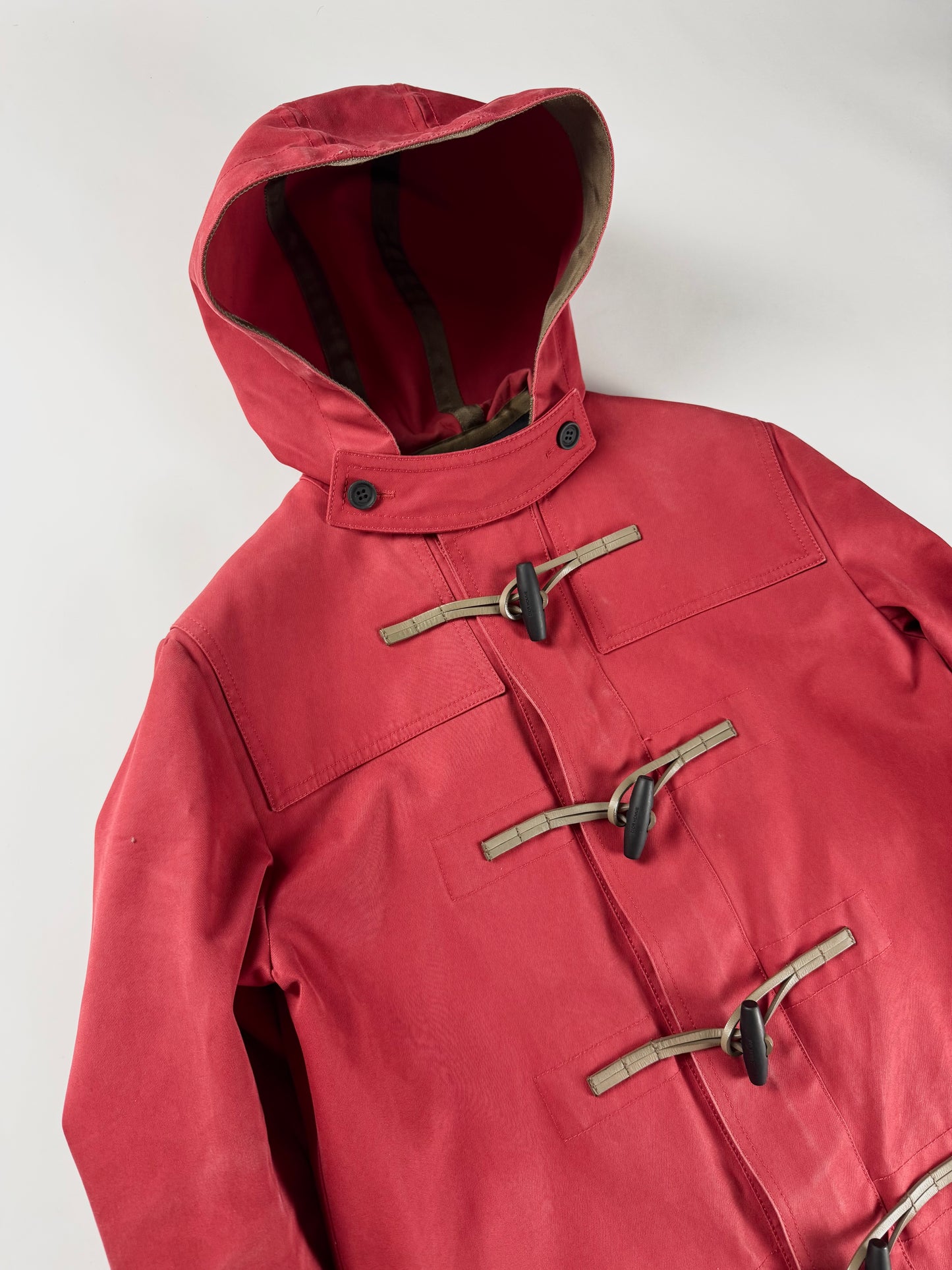 Dior Homme Kris Van Assche Red Military Duffle Coat Pre Fall 2014 - S