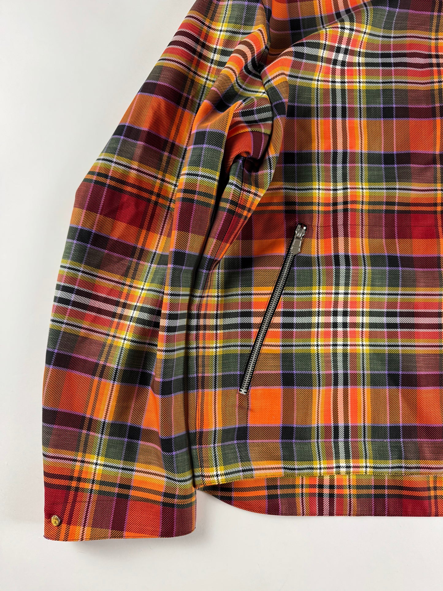 Hermès Sample Zip Up Plaid Tech Hooded Parka Jacket FW 2021 - M