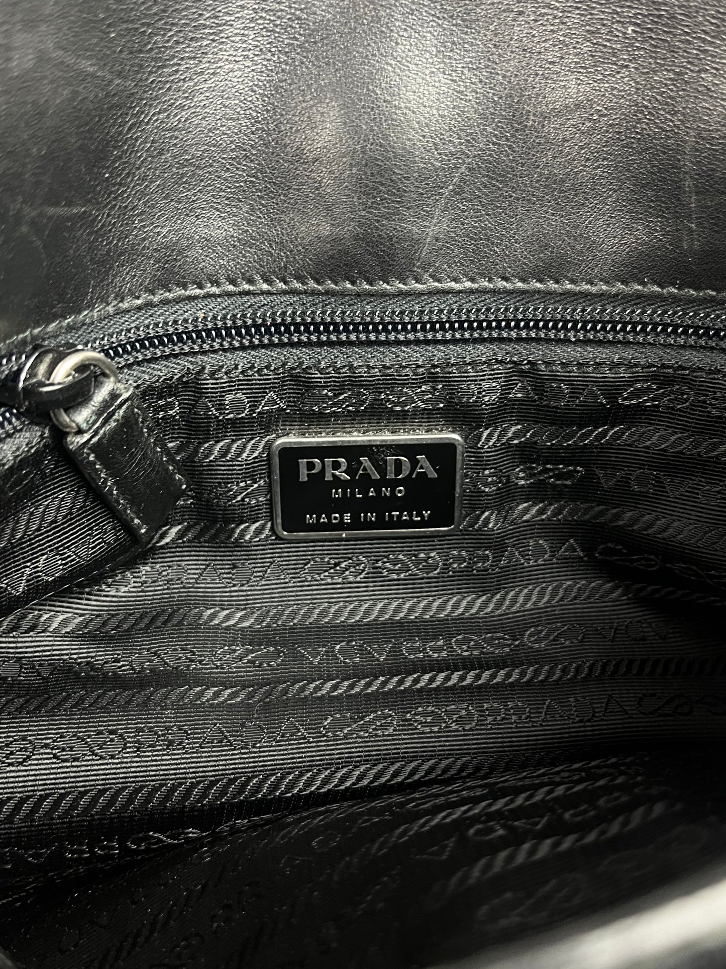 Prada Black Leather Strapped Bag FW 1999 - OS