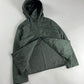 Prada Green Lantern Nylon Double Zip Hooded Jacket 1990s - S