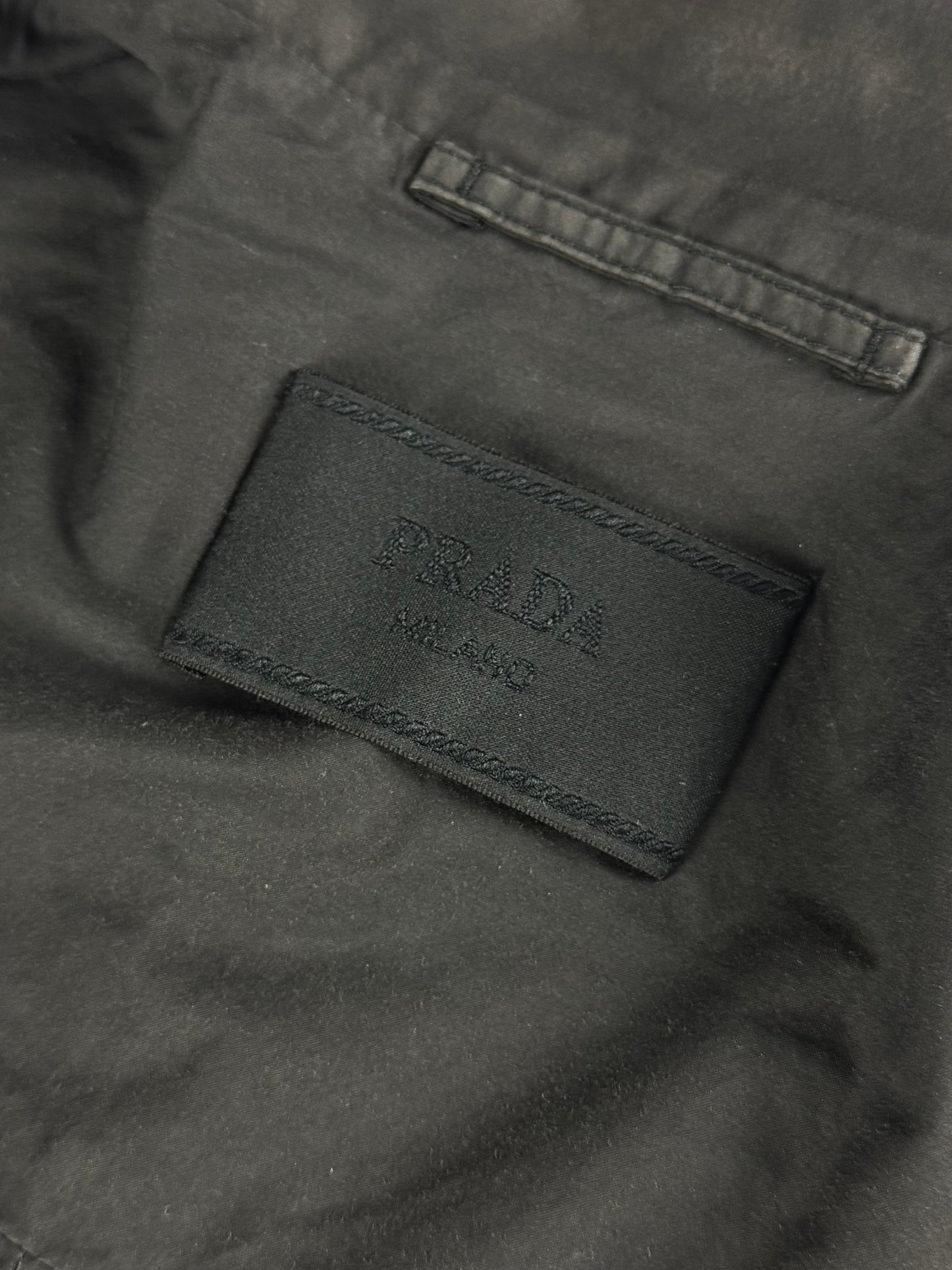 Prada Dark Grey Double Buttons High Collar Bomber Jacket SS 2007 - S