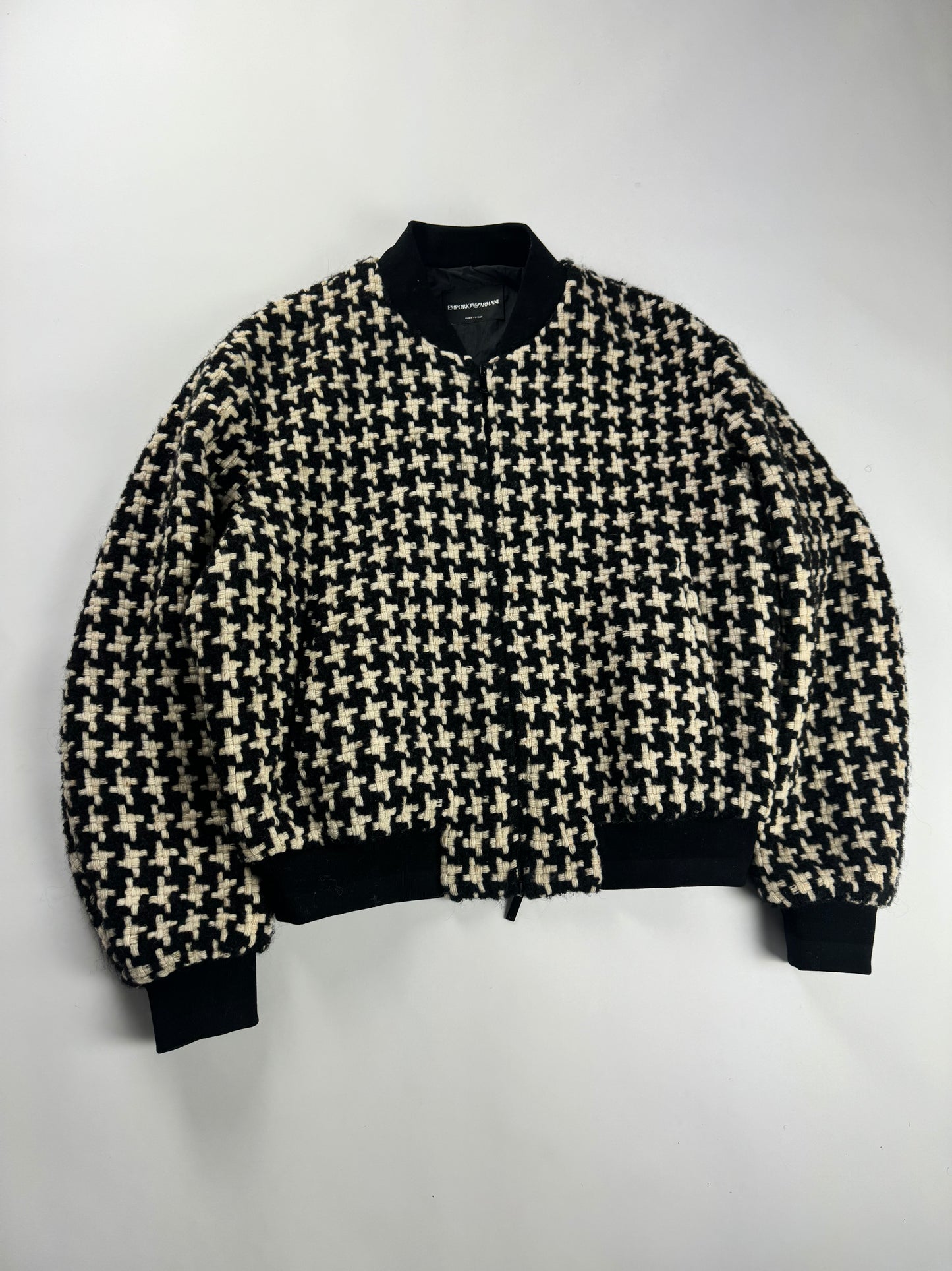 Emporio Armani Oversize Braided Fabric Premium Aviator Bomber Jacket FW 2019 - M