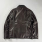 Louis Vuitton Dark Brown Light Leather Trucker Buttoned Jacket 2000s - L