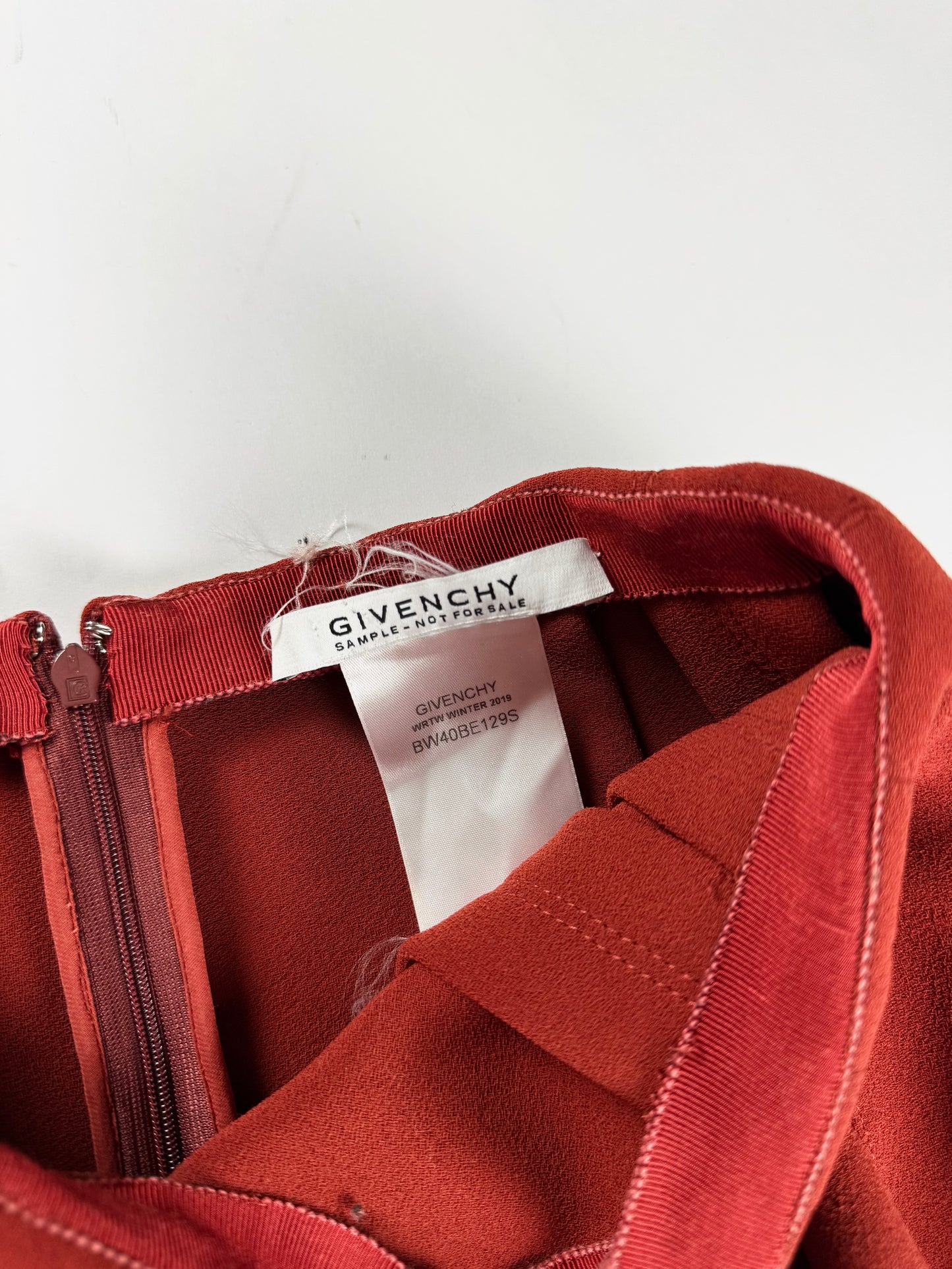 Givenchy Sample Red Coquelicot Skirt FW 2019 - S