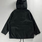 Prada Black Nylon Windbreaker Removable Hood Work Jacket 1990s - L