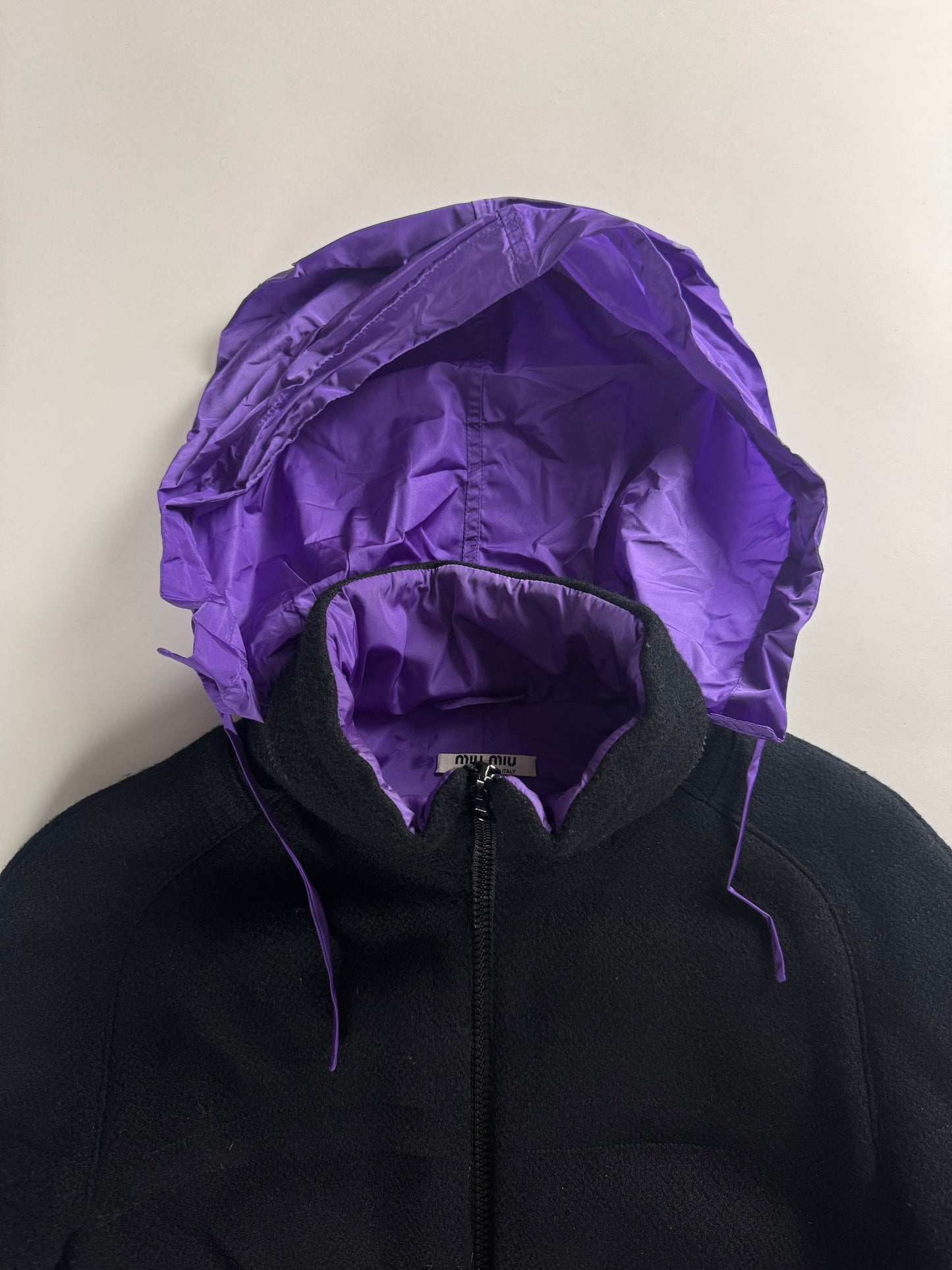 Miu Miu Inside Purple Packable Hood Puffer Jacket 2010s - S