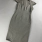 Lanvin Elegant Short Sleeve Stripe Dress 1970s - M