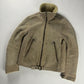 Prada Shearling Fur Lined Belted Aviator Jacket 2000s - L
