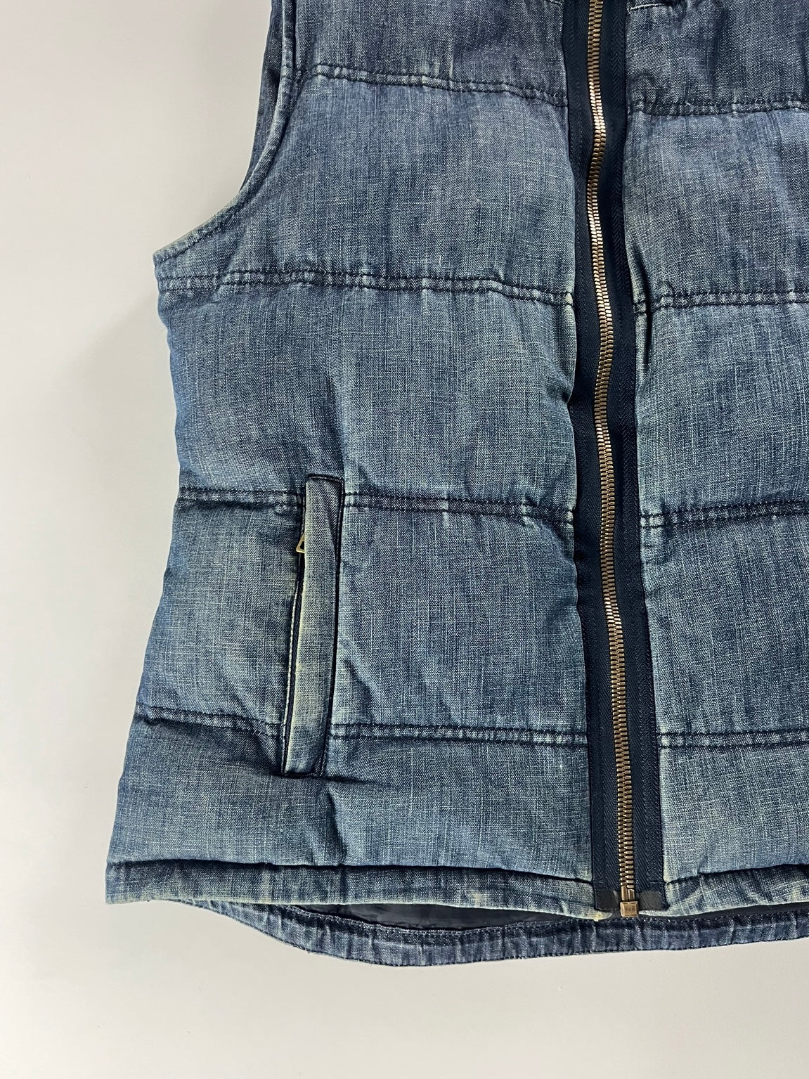 Prada Denim Puffer Vest 2000s - XS