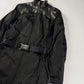 Prada Leather Shoulder Detail Strapped Belted Nylon Hooded Coat FW 1999 - S