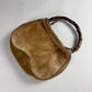 Gucci Bamboo Handle Hobo Camel Pony Hair Bag 1990s - OS