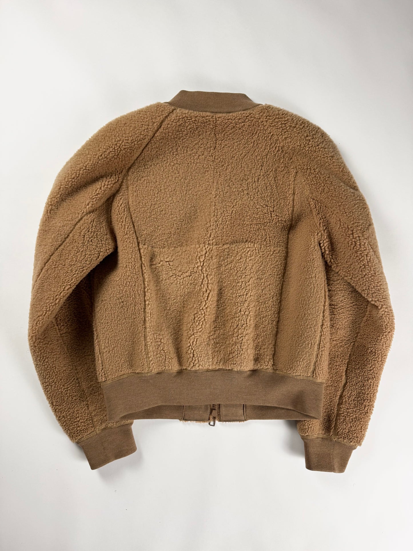 Louis Vuitton Sample Fluffy Camel Teddy Bomber Jacket FW 2018 - M