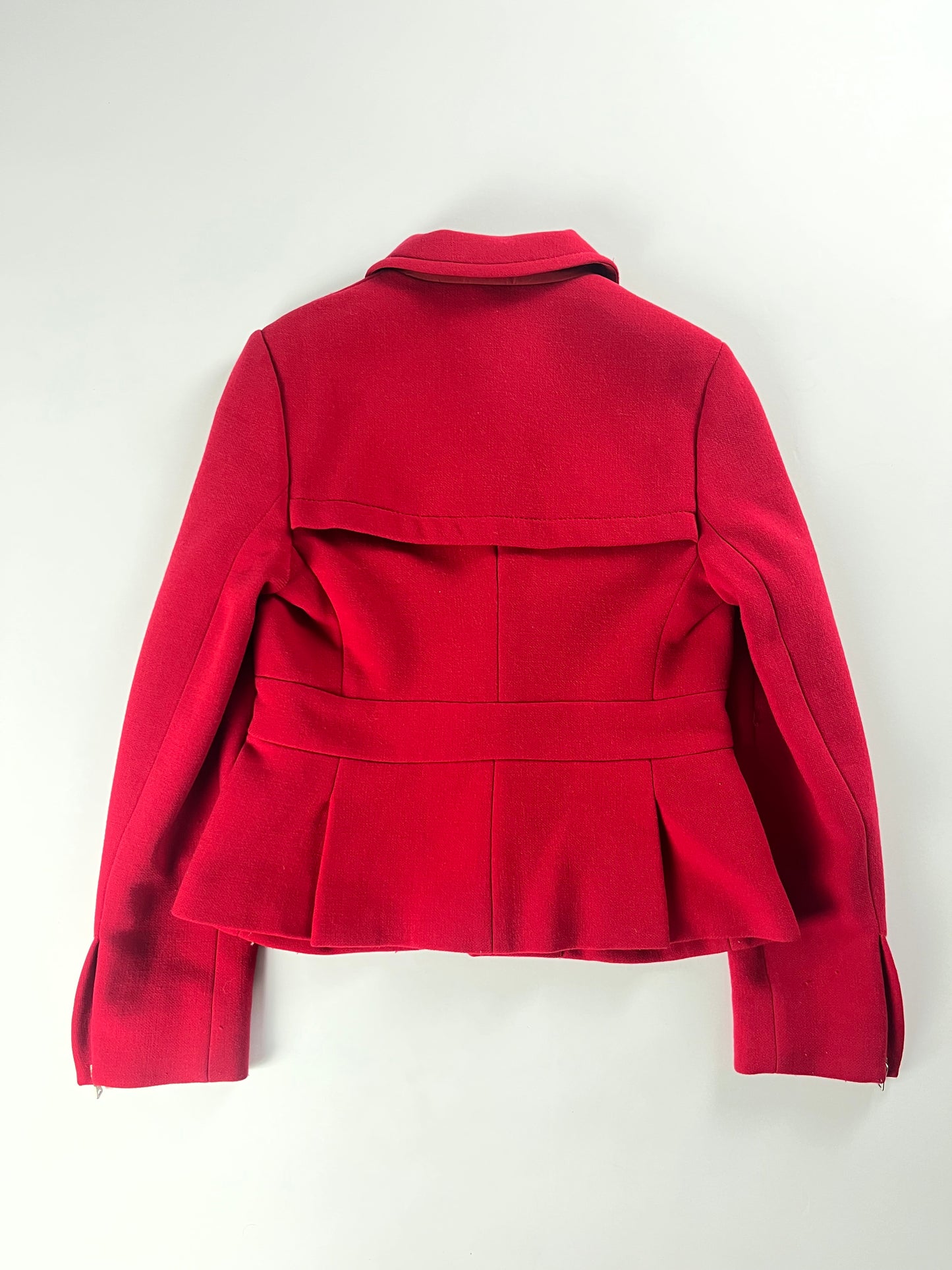 Prada Red Wool Zipper Coat FW 1999 - M