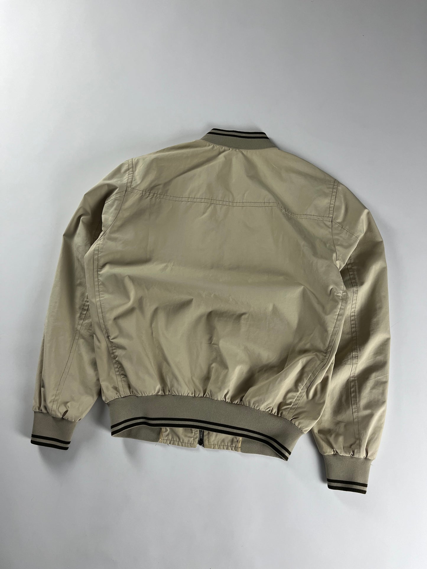 Prada Classic Cream Nylon Modern Bomber Jacket SS 2010 - L