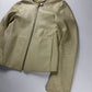 Prada Cream Cuffed Button Leather Jacket FW 1999 - XS