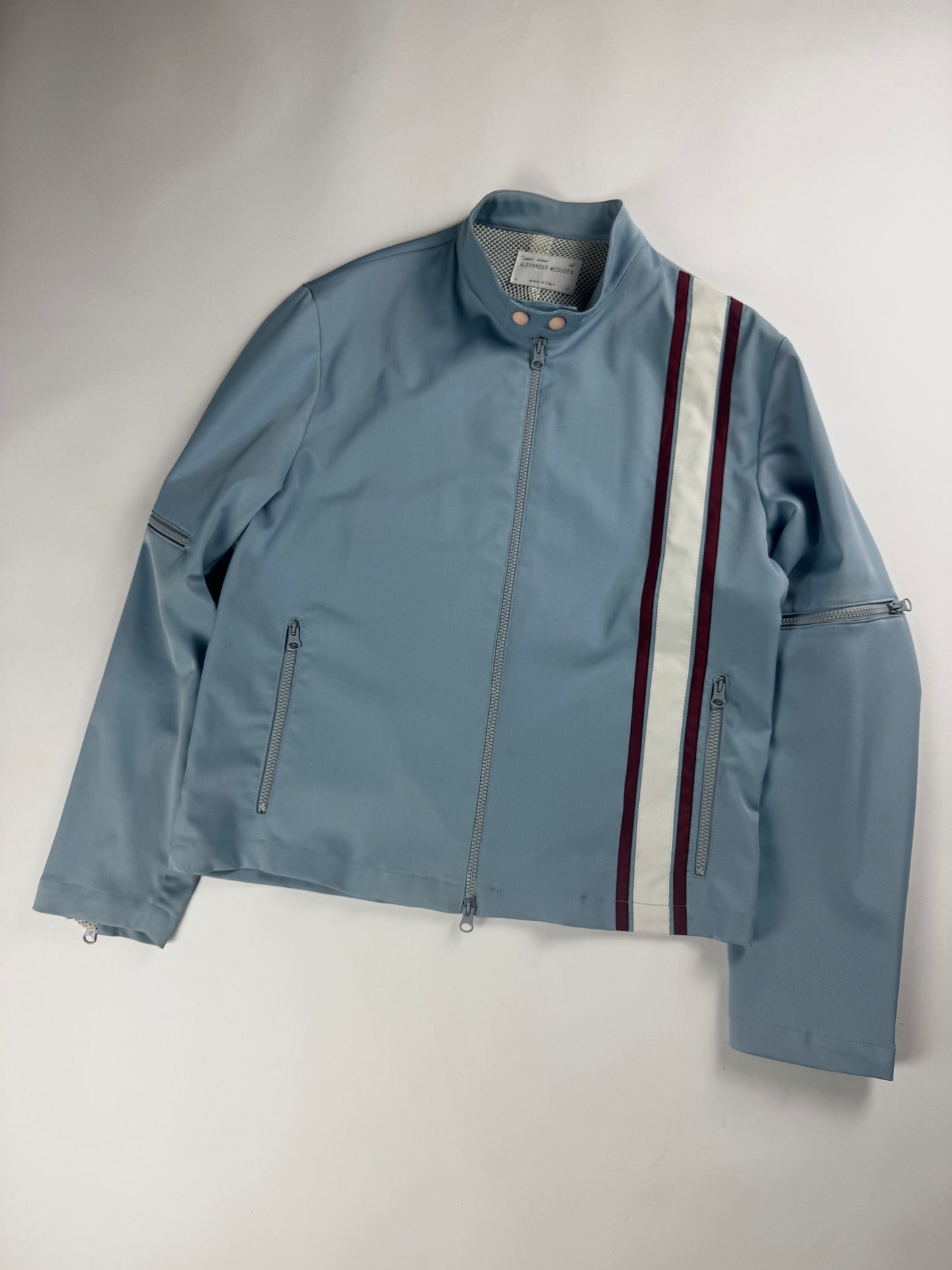 Alexander McQueen Blue Cotton Racing Jacket SS 1996 - L