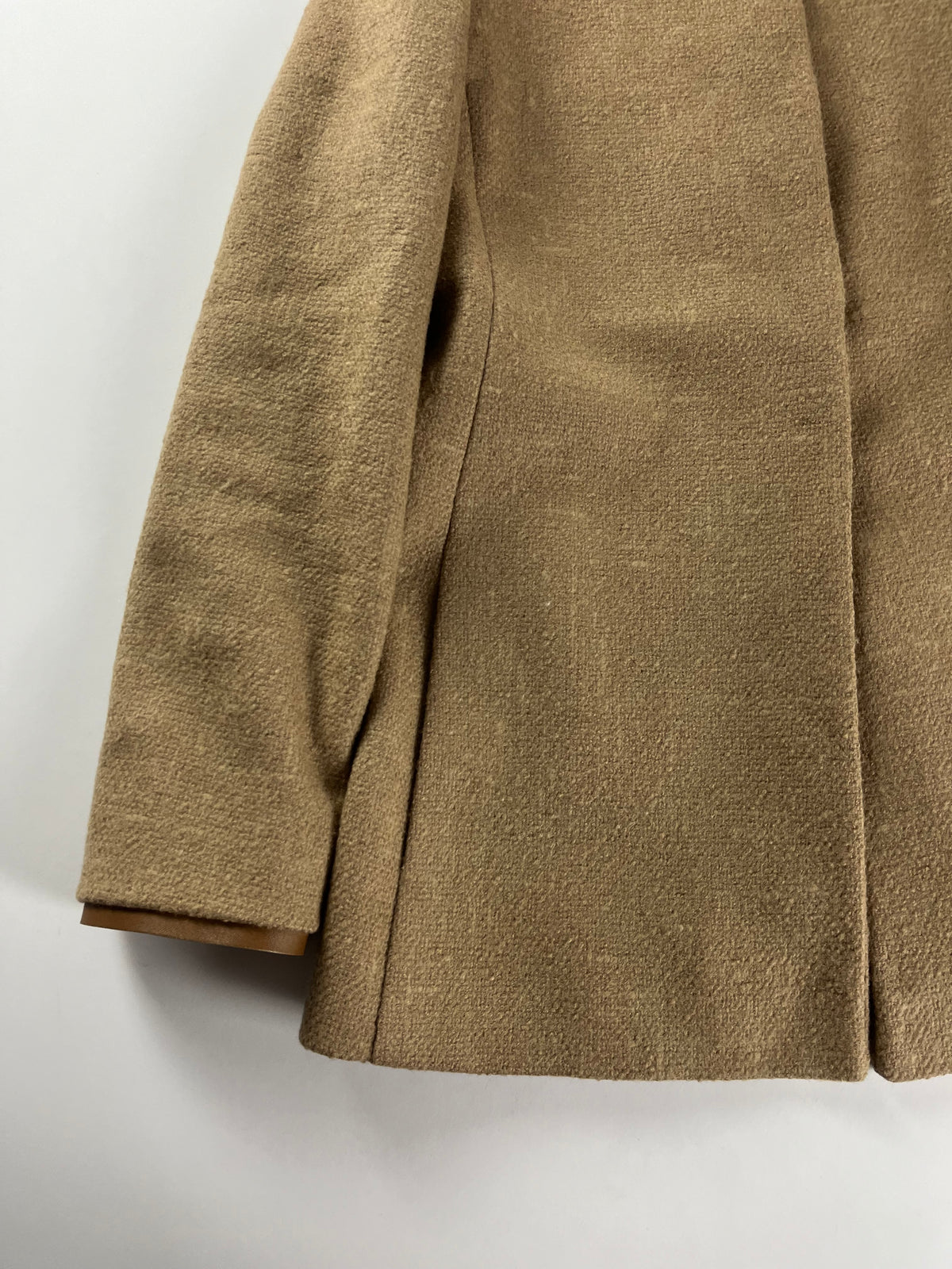 Prada Camel Leather Details Belted Collar Blazer FW 1999 - S