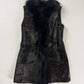 Prada Leopard Ponyhair Print Coyote Fur Trimmed Sleeveless Coat FW 2012 - XS