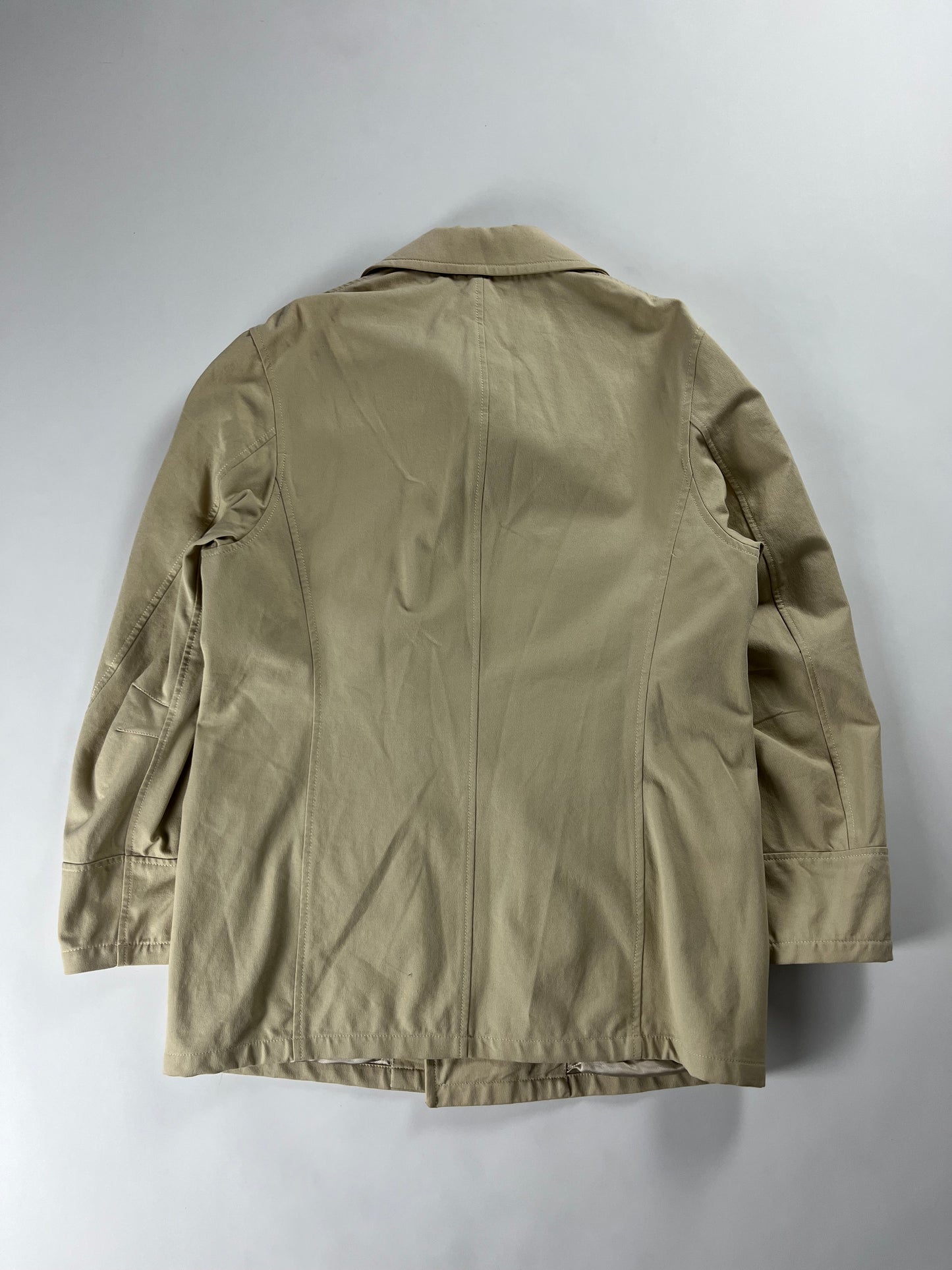 Prada Ivory Double Breasted Officer Overcoat FW 1995 - M