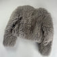 Louis Vuitton Sample Light Grey Fur Crop Jacket FW 2015 - S