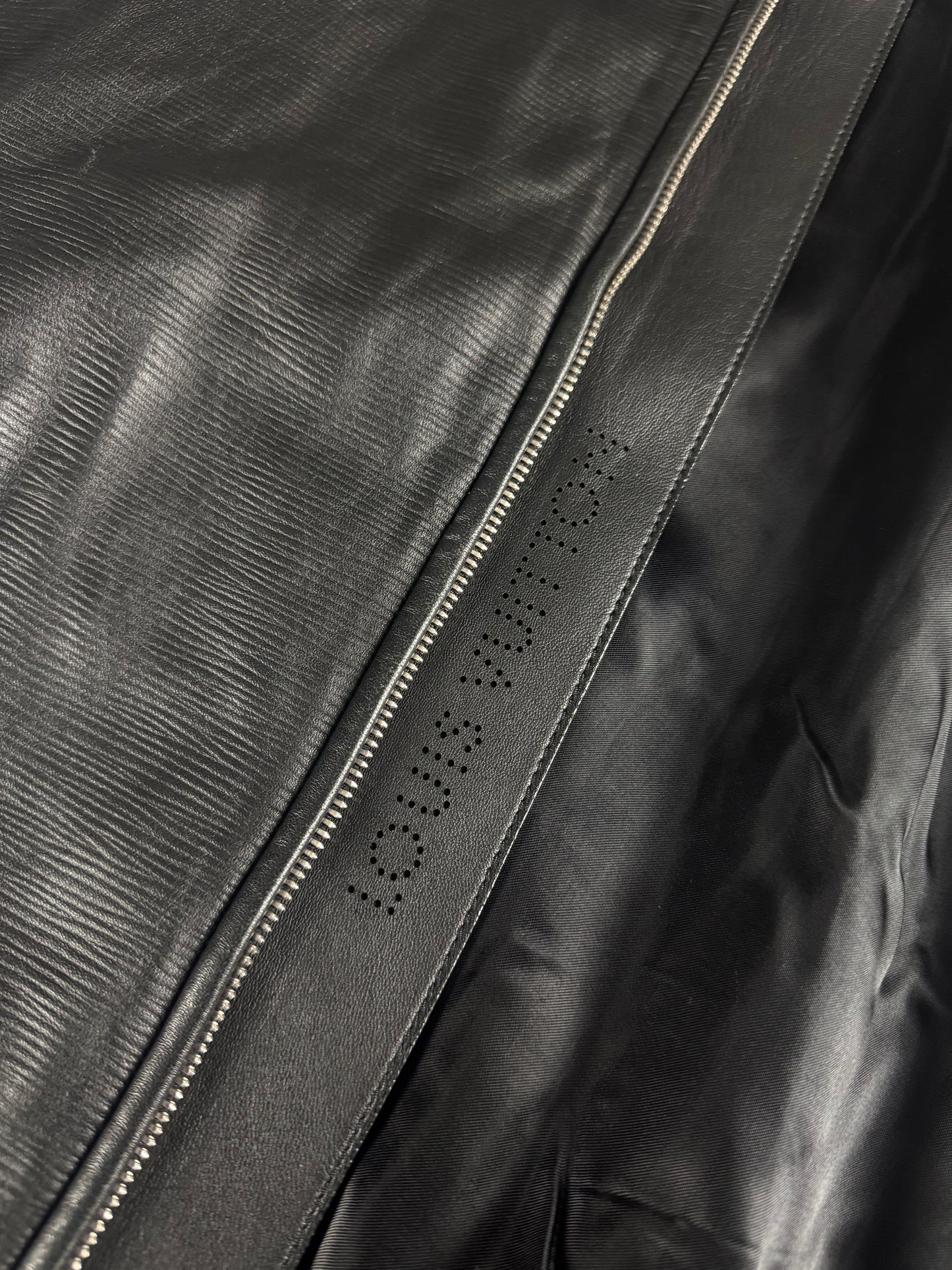 Louis Vuitton Sample Black Wool Sleeves Epi Leather Bomber Jacket Pre Fall 2013 - M