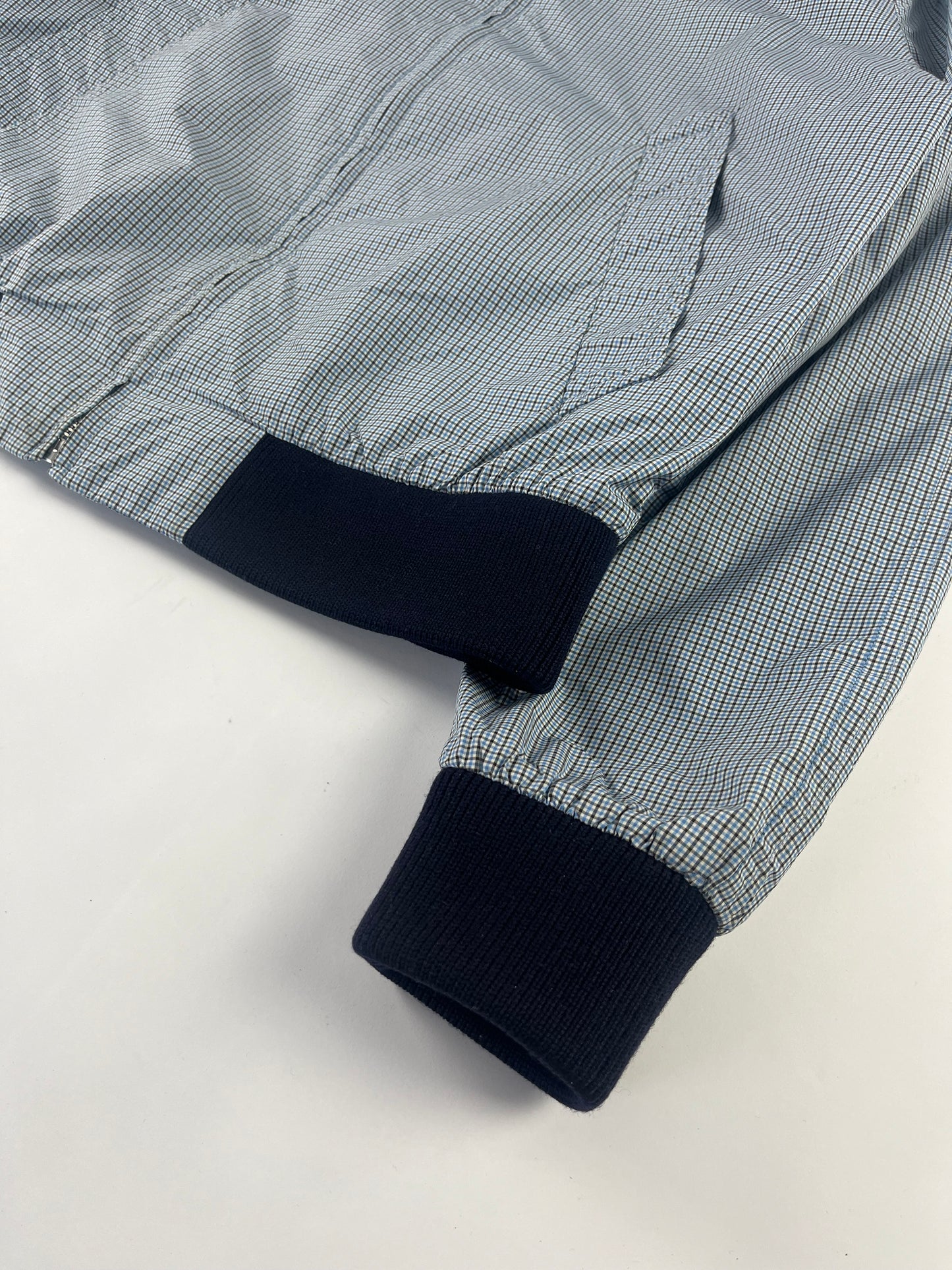 Prada Grid Checkered Nylon Bomber Jacket SS 2017 - M