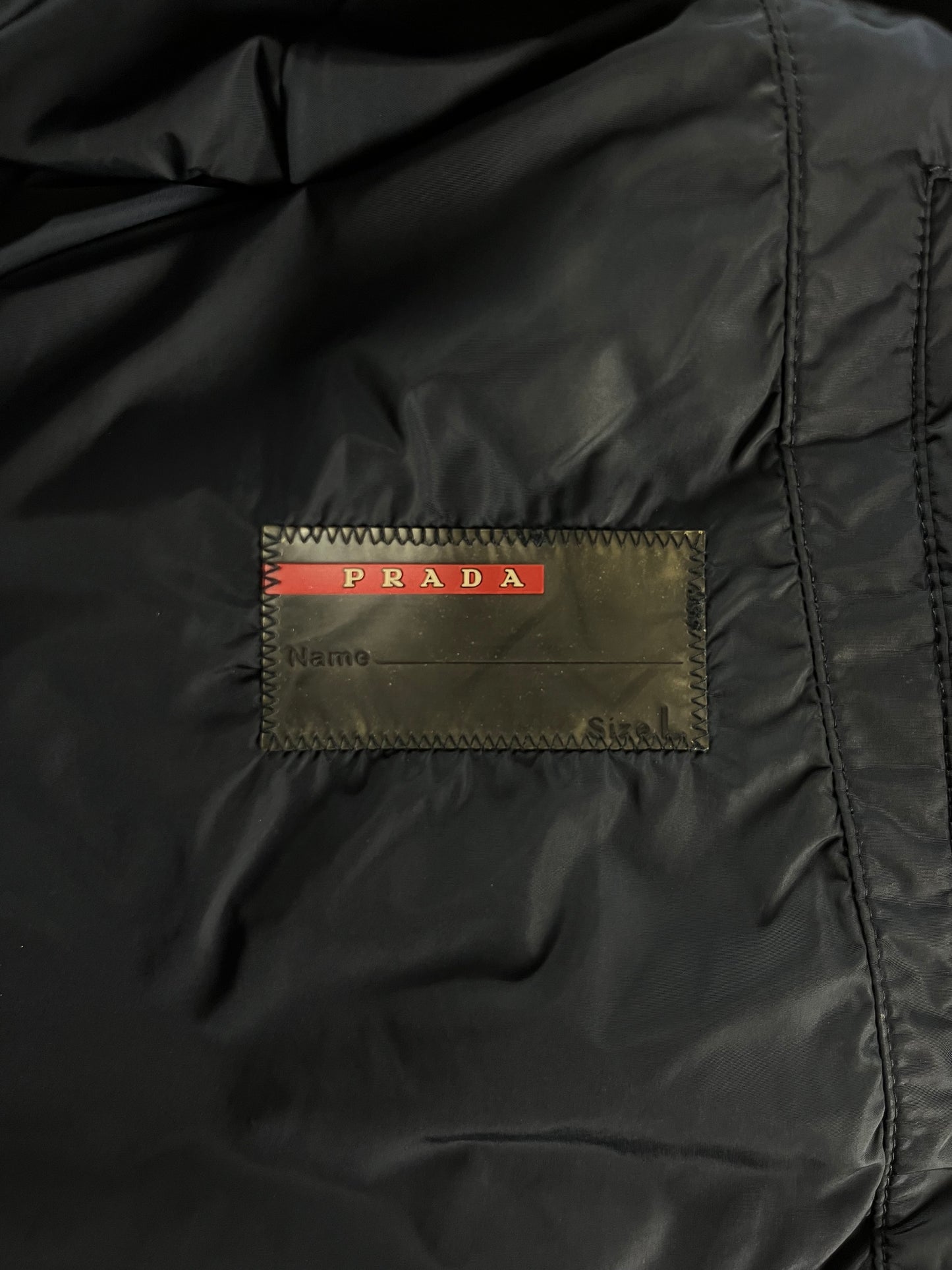 Prada Navy Double Buttoned Collar Bomber Jacket 2000s - L