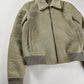 Miu Miu Grey Sheepskin Bomber Shearling Aviator Jacket 2000s - M