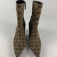 Gucci GG Tom Ford Canvas Monogram Ankle Heel Boots 2000s - 38 IT/39 EU