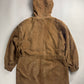 Prada Brown Suede Drawstring Waist Fur Trimmed Parka Jacket FW 1989 - M