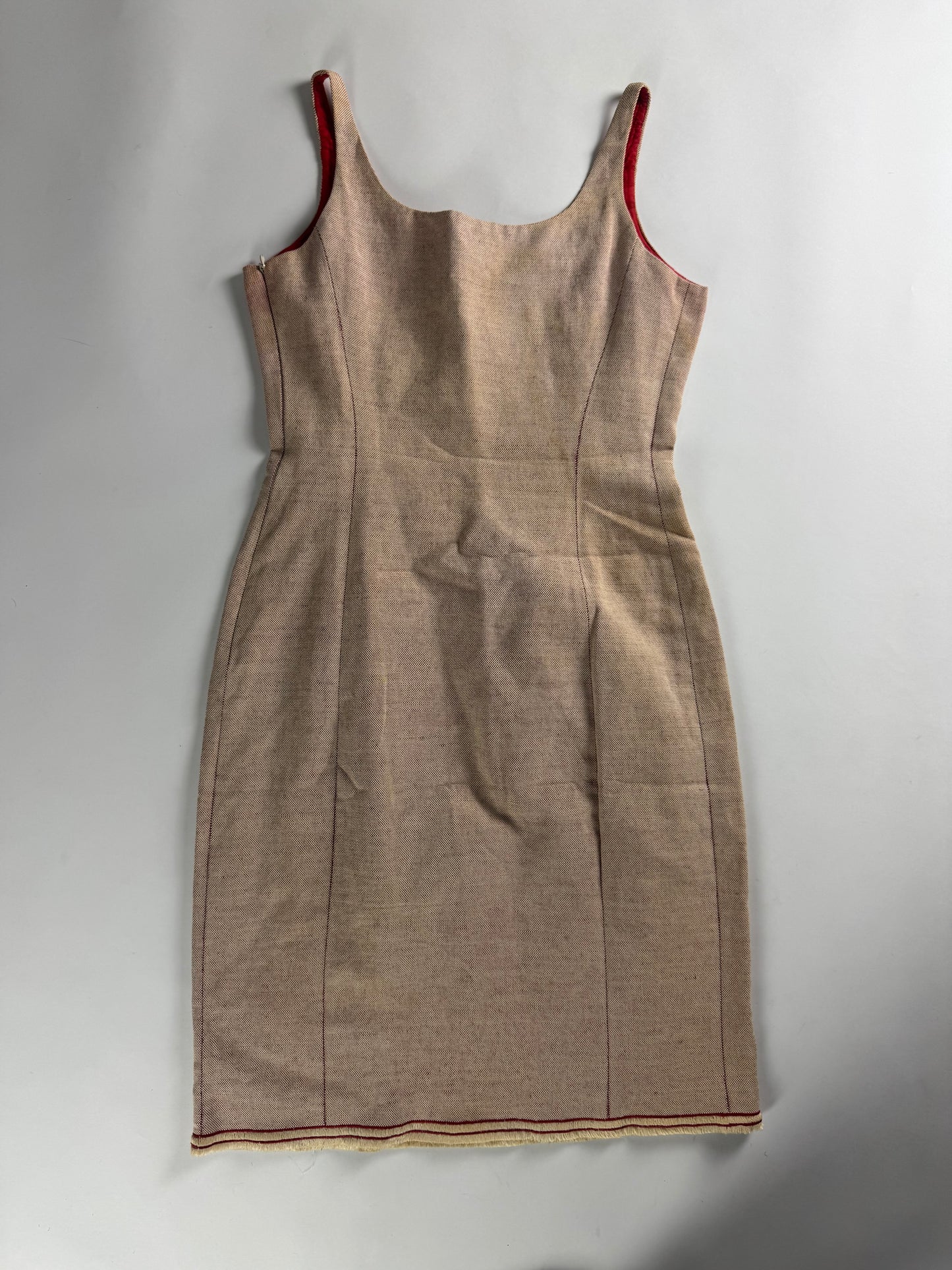 Prada Red Cotton Dress SS 1999 - S
