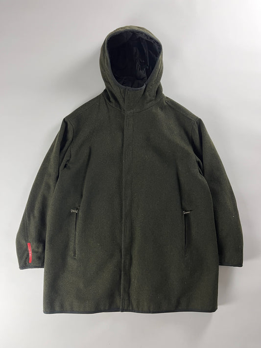 Prada Linea Rossa Wool Hood Jacket FW 1999 - XL